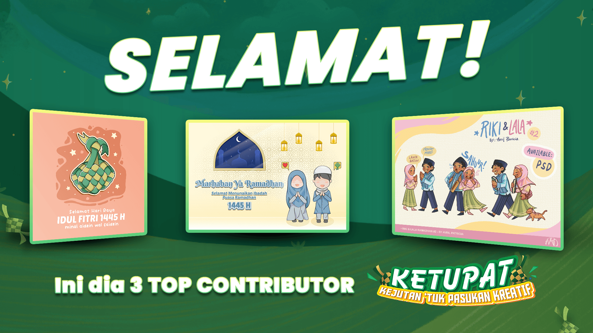 Selamat! Ini Dia 3 Top Kontributor Ketupat Challange!!